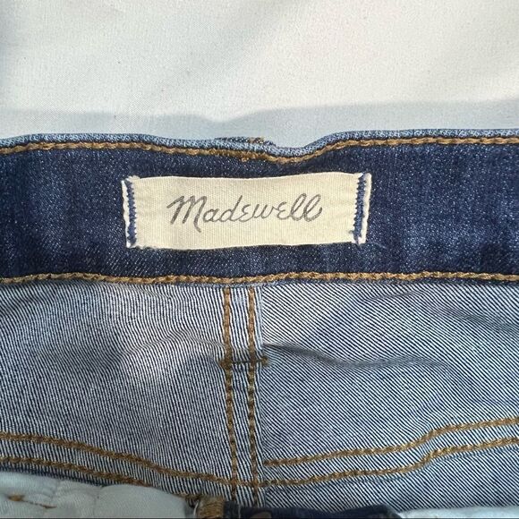 Madewell 10" High-Rise Skinny Jeans: Drop-Hem Edition Button Fly Blue Washed 25 - Picture 5 of 10